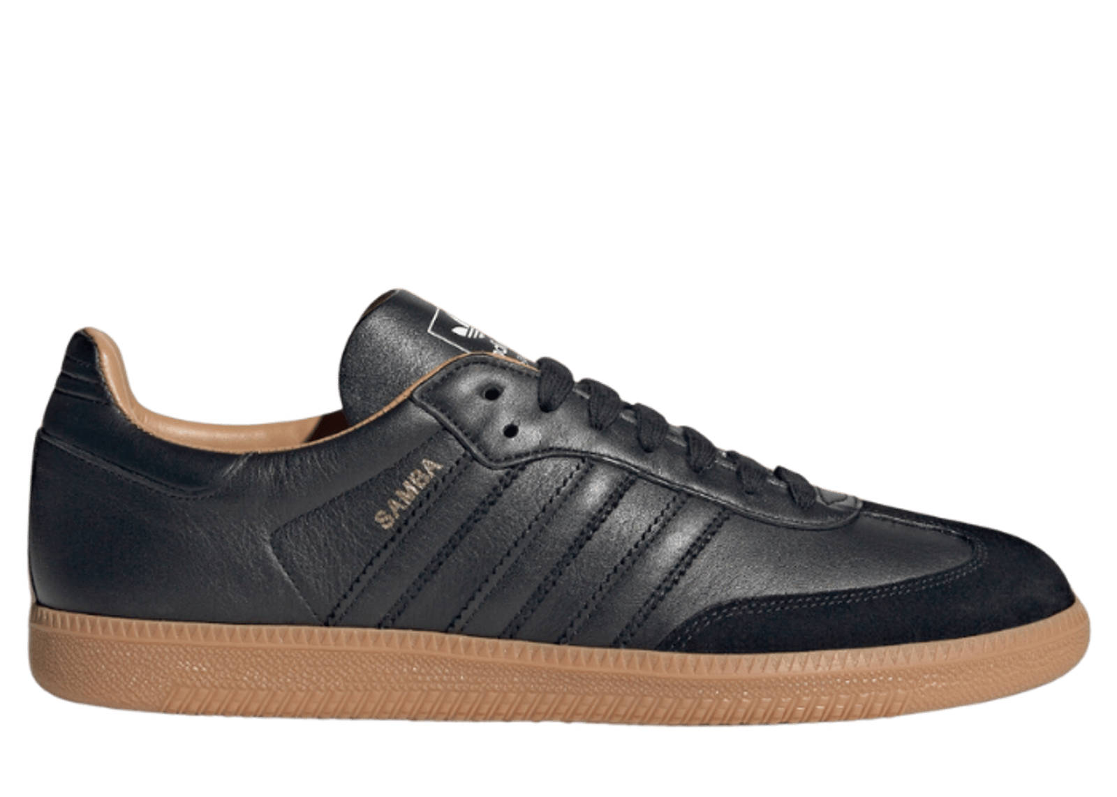 Adidas samba black gum sole sales